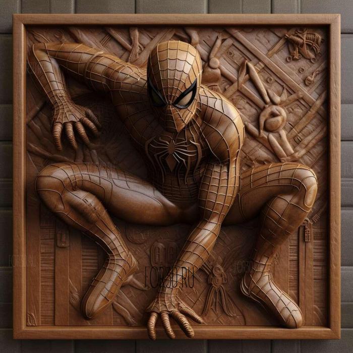 Gwen Spider Man 1 stl model for CNC